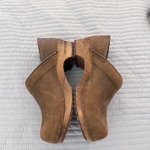Women’s Brown Leather Clog Mules